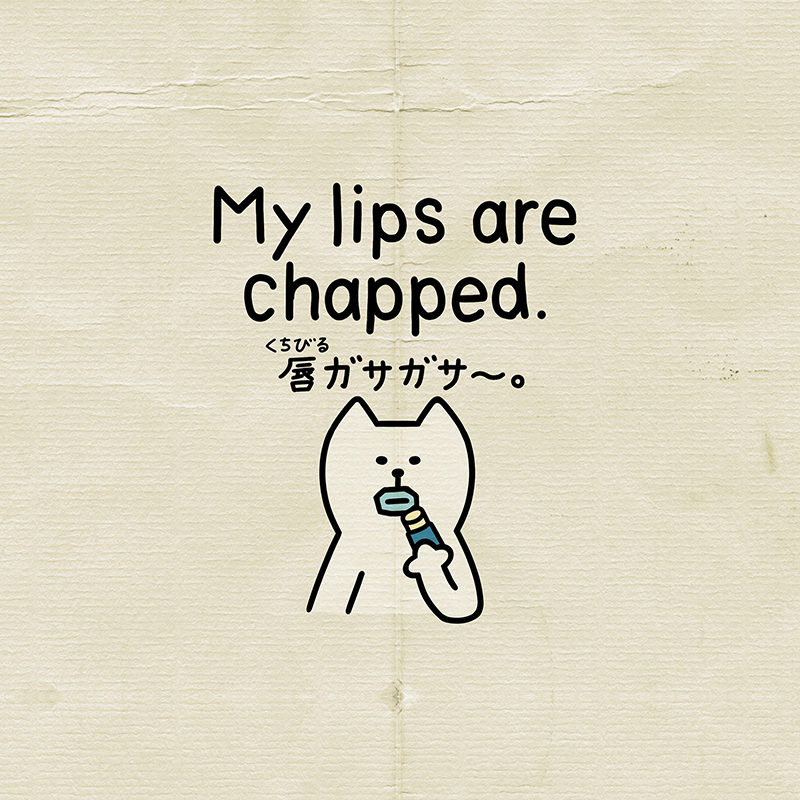 唇ガサガサは英語でMy lips are chapped